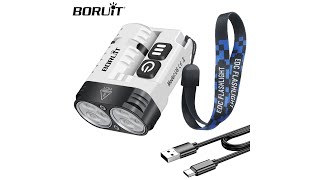 BORUiT U6 EDC Flashlight LED Light SST20 1600LM Portable Mini Torch Rechargeable magnetic [upl. by Favian]