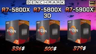 Ryzen 5800X vs 5800X3D vs 5900X  Benchmark  Test in 7 Games [upl. by Pavel405]