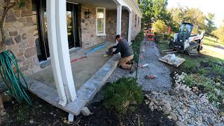 Installing pavers over existing concrete [upl. by Idoux]