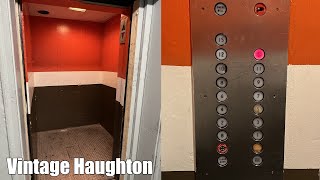 Vintage Haughton Service Elevators at the Renaissance Hotel in Cleveland OH [upl. by Acirret]