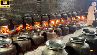 Pakistans Lavish Food Preparation in Traditional Wedding  Delicious Mutton Qorma and Quail Steam [upl. by Repard215]