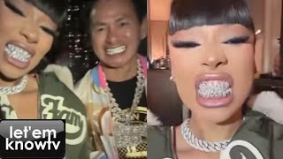 Megan Thee Stallion Haven’t Closed Her Mouth Since She Got This New Diamond Grill From Johnny Dang💎💦 [upl. by Loughlin]