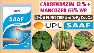 CARBENDAZIM 12  MANCOZEB 63 WP  UPL SAAF సాఫ్  FUNGICIDE తెగుళ్ళ మందు  FULL DETAILS [upl. by Glassman877]