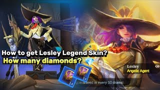 HOW TO GET LESLEY LEGEND SKIN✨How many diamonds for Lesley Angelic Agent💎 [upl. by Acinoed]