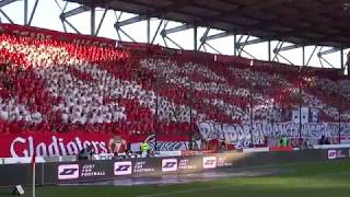 Widzew Łódź  ŁKS Kto nie skacze ten z galery Hej 64 derby Łodzi [upl. by Auria]