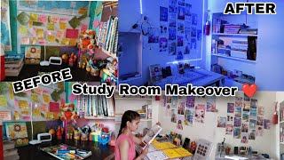 Aesthetic Study Desk Makeover For UPSC Aspirant UPSC Aspirant Study Room Makeover [upl. by Emoreg]