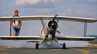 XXXL GIGANTIC RC BÜCKER JUNGMEISTER 63KG SCALE MODEL AIRPLANE  UnitedRCFlights Bayreuth 2016 [upl. by Arob876]