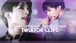 Jungkook Golden Live On Stage TWIXTOR CLIPS HD mega link  raw clips [upl. by Saidel38]