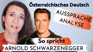 Deutsche Aussprache Analyse Arnold SCHWARZENEGGER  Deutsch Österreichisches Deutsch Reaction Video [upl. by Noella]