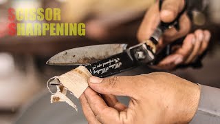 How To Sharpen Scissors Like A Pro scissor sharpening [upl. by Kilroy]