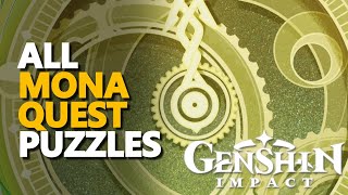 All Mona Domain Quest Puzzles Golden Apple Archipelago Genshin Impact [upl. by Dlorrej]