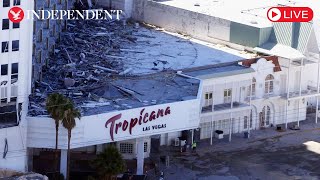 Live Tropicana implosion as iconic Las Vegas hotel and casino to be reduced to rubble [upl. by Julina]