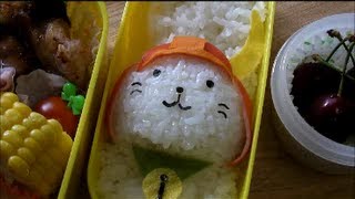 Kyaraben Hikonyan Bento recipe ひこにゃん キャラ弁 作り方 ゆるキャラ レシピ [upl. by Simara]