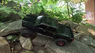 Axial SCX10 III Long Wheelbase Gladiator Chassis Taking A Tough Trail [upl. by Dene681]