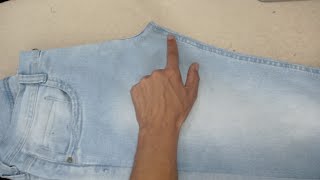 Passo a passo de como ajustar entre pernas no gancho de uma calça jeans feminina ou masculina DIY [upl. by Neddy]