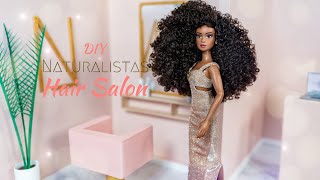 Let’s Make A Miniature Hair Salon for Our Naturalistas Dolls [upl. by Janelle]