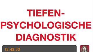 PSYCHOTHERAPIE AUSBILDUNG  Tiefenpsychologische Diagnostik [upl. by Aerdnaed]