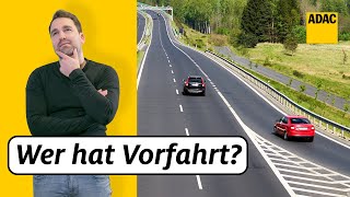 Habe ich auf dem Beschleunigungsstreifen Vorfahrt Welche Regeln gelten  ADAC  Recht Logisch [upl. by Leighland]