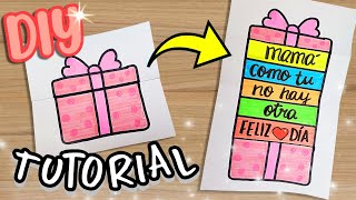 😍 Crea tu propia carta REGALO original 🎀 Sencillo 🧸 Manualidades para el día de la madremujer 🌷 [upl. by Derreg]