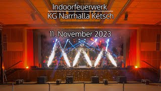 Indoorfeuerwerk zur Inthronisation der Prinzessin KG Narrhalla Ketsch 11112023 [upl. by Sirrap]