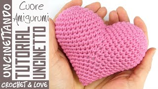 Come Fare un Cuore Amigurumi sottotitoli in spagnolo inglese e francese [upl. by Nnylatsyrk357]