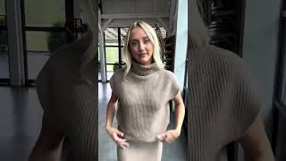 Crosby Ribbed Turtleneck Vest Dark Taupe  Sadie amp Sage [upl. by Adyht498]