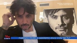 Fabrizio Moro a Sanremo 2022 con quotSei tuquot  La vita in diretta  01022022 [upl. by Rolan]