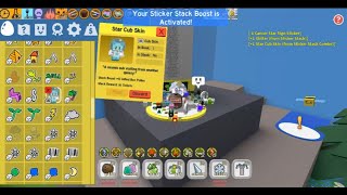 Stacking all star signs for Star cub skin from the Sticker Stacker in Bee Swarm Simulator [upl. by Leelah]