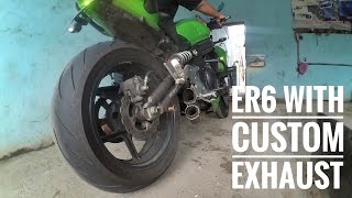 Kawasaki Er6 Sound with Custom Exhaust  MADE IN PURBALINGGA [upl. by Erodeht]