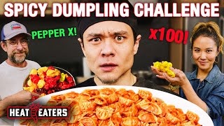 Matt Stonie Takes on the 100 Dumpling Pepper X Challenge  Heat Eaters [upl. by Legnalos]