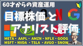 【ハイテク10銘柄を評価してみた】一年後の目標株価は？アナリストの評価はどうなの？ [upl. by Dwane]