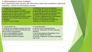 exercices corrigés production de la MO absorption de leau et des sels minéraux 1er année bac [upl. by Neysa]