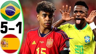 Brazil vs Spain 51  All Goals and Highlights  2024 🔥 VINI JR [upl. by Edi]