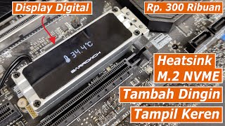 Review Barrowch Digital Heatsink NVME Dengan Tampilan LCD Sensor Suhu amp Mendinginkan [upl. by Nomrac286]