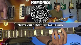 Ramones  Blitzkrieg Bop Guitar Lesson [upl. by Yk]