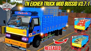 😎NEW TN EICHER TRUCK MOD FOR BUSSID REALISTIC MOD FREE DOWNLOADBUSSID V371bussidmods 😍 [upl. by Einnol]