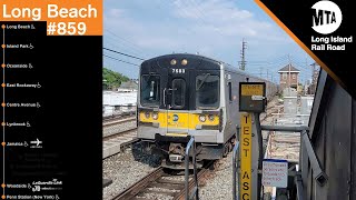 「LIRR」Long Beach  Train 859  Penn Station bound M7 departing Valley Stream [upl. by Nanahs]