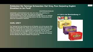 Entdecken Sie Twinings Schwarztee Earl Grey Pure Darjeeling English Breakfast im 3er Pack [upl. by Adlaremse700]