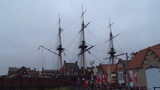 Black Diamond Durham Wingfield Castle amp HMS Trincomalee in Hartlepool Harbour England 14724 [upl. by Anaet508]