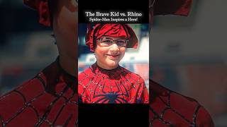 SpiderBoy 🕷️ Vs Rhino 🦏  Spider Man 🕸️ Attitude Status shorts spiderman [upl. by Zina]