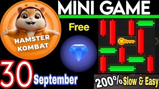 30th September 💎 🗝️ 🐹 Puzzle Trick Hamster Kombat S2 Mini Game Solved slow step by step 🎮 [upl. by Ajit422]