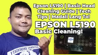 Epson L5190  Basic Head Cleaning Guide  Tech Tips [upl. by Hagan163]