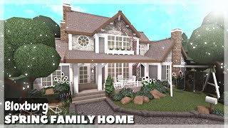 BLOXBURG Spring Family Home Speedbuild  Roblox House Build [upl. by Chavey]