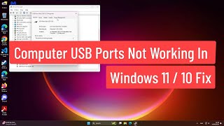 USB Ports Not Working In Windows 1110 Fix [upl. by Enrica936]