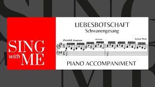 Liebesbotschaft  Accompaniment G major  Schwanengesang  Schubert [upl. by Aniretac]