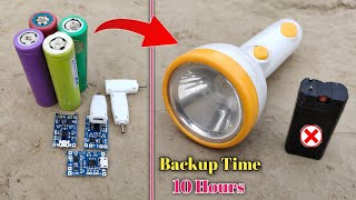 Lead Acid To Lithium  How To Install a Lithium ion Battery in Torch Light [upl. by Fredrick11]