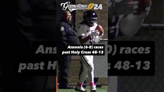 Ansonia races past Holy Cross 4813 stays unbeaten cthsfb [upl. by Wolfe]