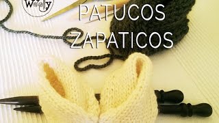 Patucos Zapatitos Escarpines de bebé fáciles en Punto Jersey [upl. by Care]