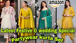 💖Latest Festive SpecialWedding Special Kurta Set💖 Designer Partywear Kurta Set From Amazon💖 [upl. by King]