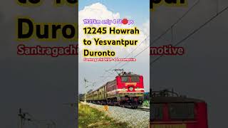 122456 Howrah to Yesvantpur Duronto 1937km only 4 Stops shorts trainlover trainlove short yt [upl. by Jacobba]